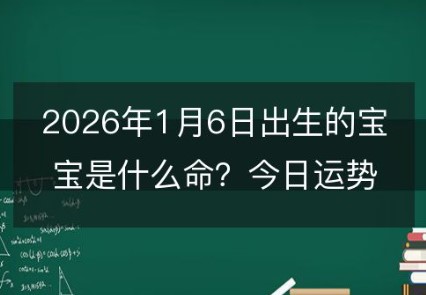 屏幕截图 2025-12-11 105351.jpg 2026年1月6日出生的小孩是什么命?今日出生的宝宝如何取名